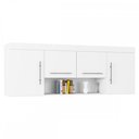 Ver imagem 1 de Armário Aéreo para Quarto Modular Star 4 Portas Branco - Poliman Móveis