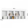 Armário Aéreo para Quarto Modular Star 4 Portas Branco - Poliman Móveis - 3