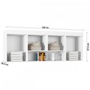 Ver imagem 3 de Armário Aéreo para Quarto Modular Star 4 Portas Branco - Poliman Móveis