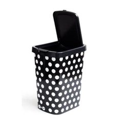 Cesto de Lixo 9 Litros Lixeira com Tampa para Casa Pia Cozinha Luxo Moderna Poa Bolinha Arqplast - 2