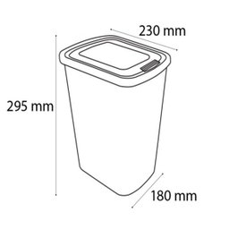 Cesto de Lixo 9 Litros Lixeira com Tampa para Casa Pia Cozinha Luxo Moderna Poa Bolinha Arqplast - 3