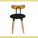 Ver imagem 3 de Kit 4 Cadeiras Pés Palito Ergonomica para Mesa de Jantar Cozinha de Madeira Estofada com Fixação