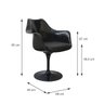 Cadeira Tulipa Saarinen com Braço Preta - Preto - 4