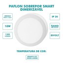 Ver imagem 2 de Painel Smart Led Redondo Sobrepor 18w Cct 3000-6000k Gaya
