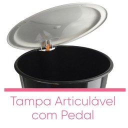 Cesto de lixo 12 litros para area externa casa lixeira com pedal coleta seletiva plastico arqplast - 2