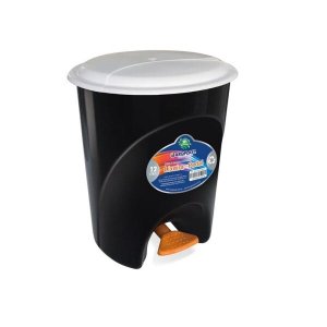 Cesto de lixo 12 litros para area externa casa lixeira com pedal coleta seletiva plastico arqplast