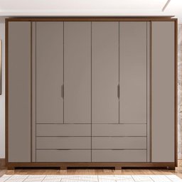 Guarda Roupa Casal 6 Portas Egidio C01 Havana/Fendi - Mpozenato - 7