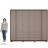 Guarda Roupa Casal 6 Portas Egidio C01 Havana/Fendi - Mpozenato - 5