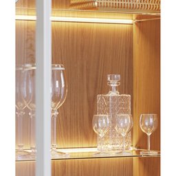 Conjunto Sala de Jantar Cristaleira Tijuca e Buffet Vicky C05 Freijó/Off White - Mpozenato - 6