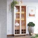 Ver imagem 2 de Conjunto Sala de Jantar Cristaleira Tijuca e Buffet Vicky C05 Freijó/Off White - Mpozenato