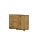 Ver imagem 5 de Cômoda 5 Gavetas com Sapateira 2 Portas Nature Brisa