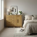 Ver mais imagens de Cômoda 5 Gavetas com Sapateira 2 Portas Nature Brisa