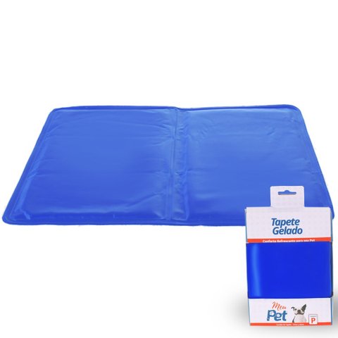 Tapete Gelado Tamanho G 50cm X 65cm para Caes e Gatos Azul - Meu Pet
