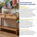 Ver mais imagens de Aparador 2 Gavetas Rattan em Madeira Maciça Magna CabeCasa MadeiraOriginals Bege/Mel