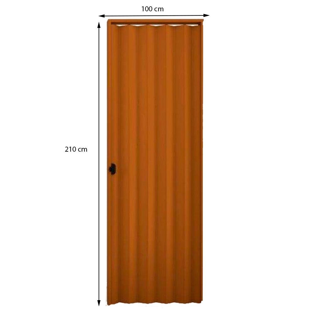 Porta Sanfonada Interna Plasbil PVC Mogno, 210 x 100 cm - 2