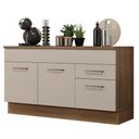 Ver imagem 3 de Balcão Gabinete de Pia 150 Cm 2 Gavetas 2 Portas (com Tampo) Rustic/crema Agata Madesa