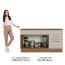 Ver imagem 6 de Balcão Gabinete de Pia 150 Cm 2 Gavetas 2 Portas (com Tampo) Rustic/crema Agata Madesa