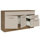 Ver imagem 5 de Balcão Gabinete de Pia 150 Cm 2 Gavetas 2 Portas (com Tampo) Rustic/crema Agata Madesa