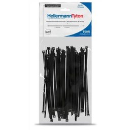 Abraçadeira de Nylon Hellermann T-50R Preta C/100 - 1