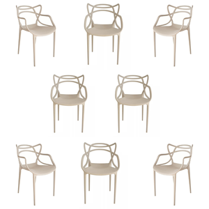 Cadeira Allegra Nude Kit com 8