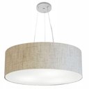 Ver imagem 1 de Lustre Pendente Cilíndrico Md-4010 Cúpula em Tecido 60x21cm Rustico Bege - Bivolt