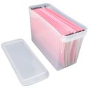 Ver imagem 3 de Caixa Organizadora Multiuso com Tampa para Pasta Suspensa e Objetos - Branco