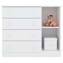 Ver imagem 5 de Berço Americano Doce Sonho 100 com Rodízios e Cômoda 2561 com Nicho Organizador 3 Gavetas Branco Bri