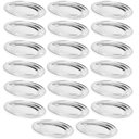 Ver imagem 1 de Kit 20 Travessas de Inox 25cm para Porções Saladas Aperitivos Baixelas Buffet Bar