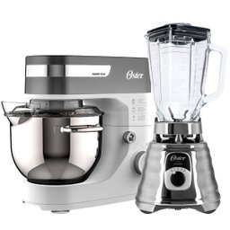 Kit Batedeira Planetária White Bowl Inox e Liquidificador New Osterizer - 127V - 1