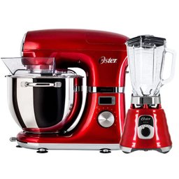 Kit Batedeira Planetária Digital e Liquidificador New Osterizer Vermelho - 220V - 1