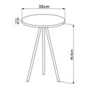 Ver imagem 5 de Mesa Lateral de Apoio com Pés Metálicos 35x35cm 27944 Artesano - Preto