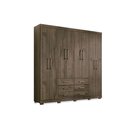 Ver imagem 1 de Guarda Roupa Casal 8 Portas e 6 Gavetas c/ Pés Liverpool Ébano - Santos Andirá