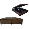 Cama Box Baú Queen Bipartido Marrom Suede 158x198 - 2