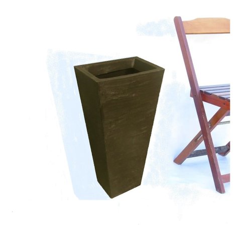 Vaso Planta 60x30 Trapézio Parede Polietileno - MARROM CAFE 003