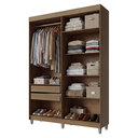 Ver imagem 2 de Guarda-Roupa Closet com Pés 2 Gavetas 121 cm Rustic Venus Madesa