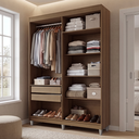 Ver imagem 1 de Guarda-Roupa Closet com Pés 2 Gavetas 121 cm Rustic Venus Madesa