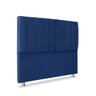 Cabeceira Estofada Cama Box Queen Carla 160cm Azul Marinho - 1