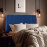 Cabeceira Estofada Cama Box Queen Carla 160cm Azul Marinho - 2
