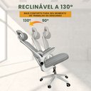 Ver imagem 5 de Cadeira Escritório Ergonômica G500 Luvinco Cor Cinza com Suporte Lombar estofado mesh