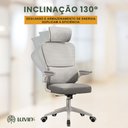 Ver imagem 3 de Cadeira Escritório Ergonômica G500 Luvinco Cor Cinza com Suporte Lombar estofado mesh
