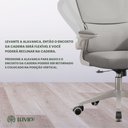 Ver imagem 6 de Cadeira Escritório Ergonômica G500 Luvinco Cor Cinza com Suporte Lombar estofado mesh