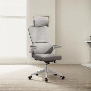 Cadeira Escritório Ergonômica G500 Luvinco Cor Cinza com Suporte Lombar estofado mesh