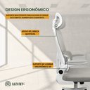 Ver imagem 4 de Cadeira Escritório Ergonômica G500 Luvinco Cor Cinza com Suporte Lombar estofado mesh
