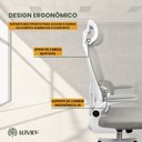Ver imagem 6 de Cadeira Escritório Ergonômica G500 Luvinco Cor Cinza com Suporte Lombar estofado mesh