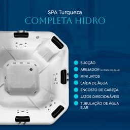 Spa Quadrado Turqueza Completo com Hidro - 4