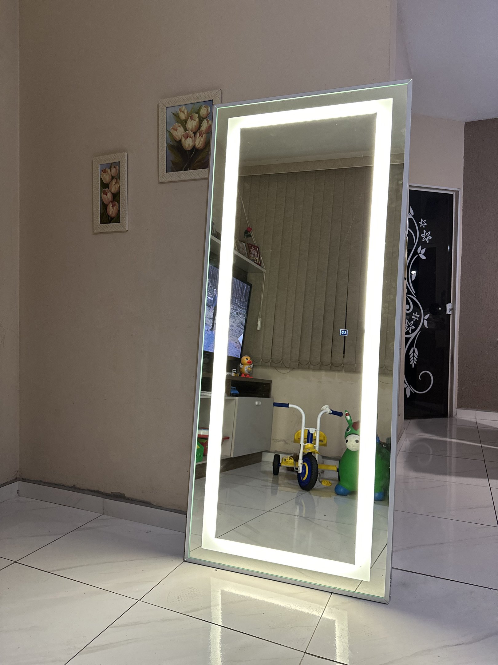 Espelho grande de chão com led e touch 1,80m x 0,80m corpo inteiro - 3