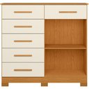 Ver mais imagens de Cômoda Sapateira para Quarto 2 Portas 6 Gavetas Potenza A04 Cinamomo Off White - Lyam Decor