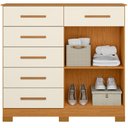 Ver imagem 6 de Cômoda Sapateira para Quarto 2 Portas 6 Gavetas Potenza A04 Cinamomo Off White - Lyam Decor