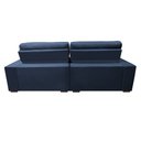 Ver imagem 6 de Sofá Retrátil e Reclinável 2,52m Molas Ensacadas Cama inBox Brasil Velusoft Azul