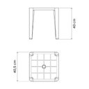 Ver imagem 2 de Mesa de Apoio Pituba Eco Quadrada Tampo em Polipropileno Estrutura em Plástico Preto Tramontina